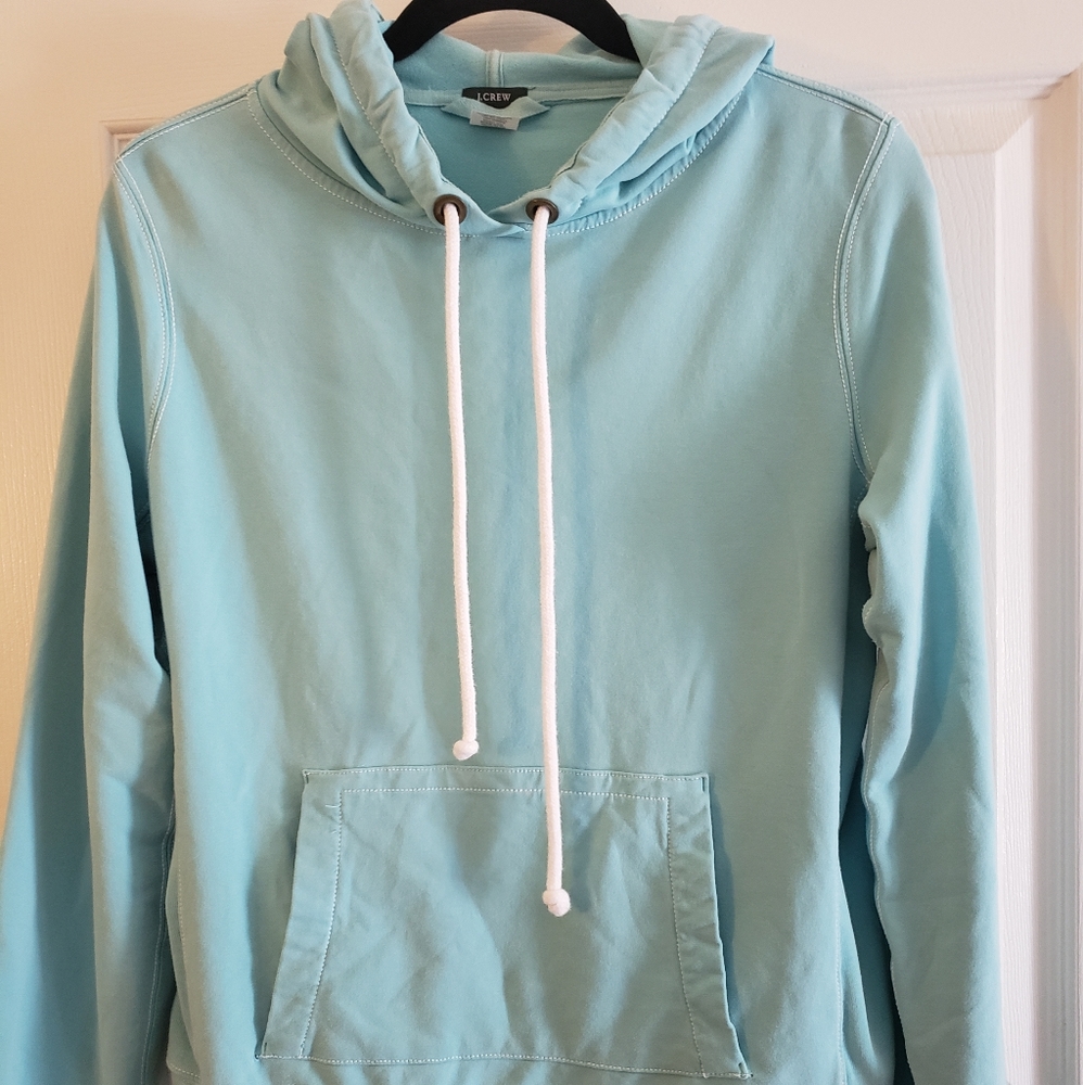 J. Crew lightweight hoodie - light seafoam color - size large